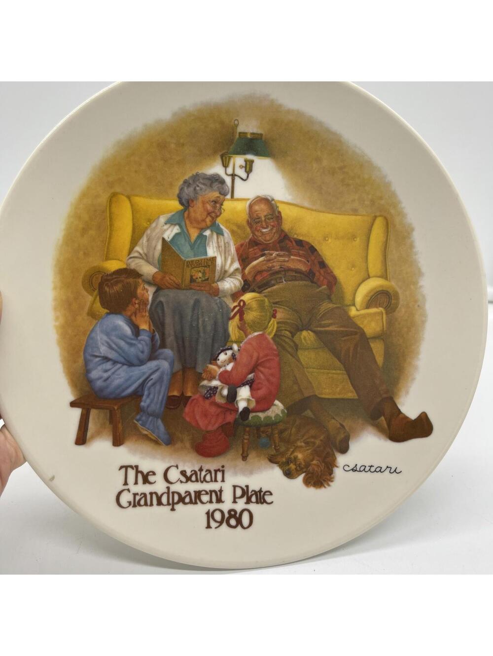 The Csatari Grandparent Plate, 1980 Knowles Collector Plate, The Bedtime Story
